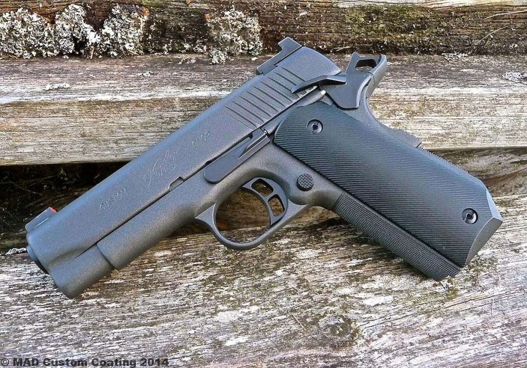 Kimber 1911 in Cerakote Cobalt & Graphite Black Mad Custom CoatingMad
