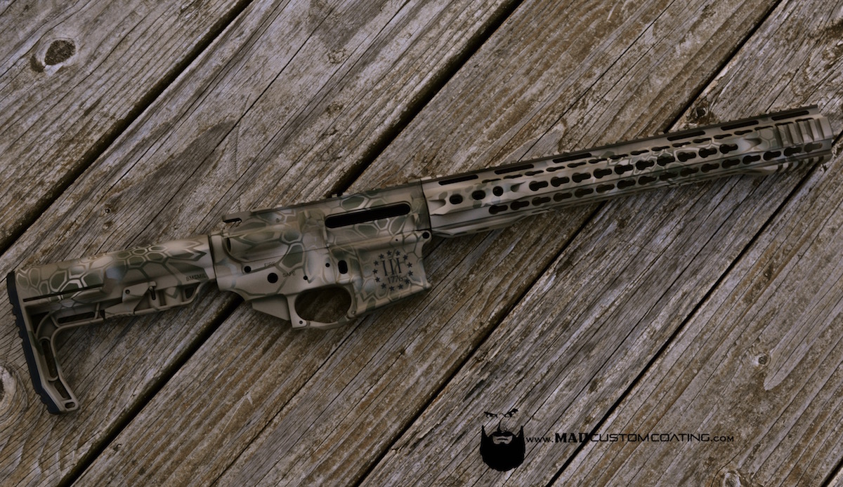AR15 in Cerakote MAD Dragon using Magpul FDE, Desert Sand & OD Green