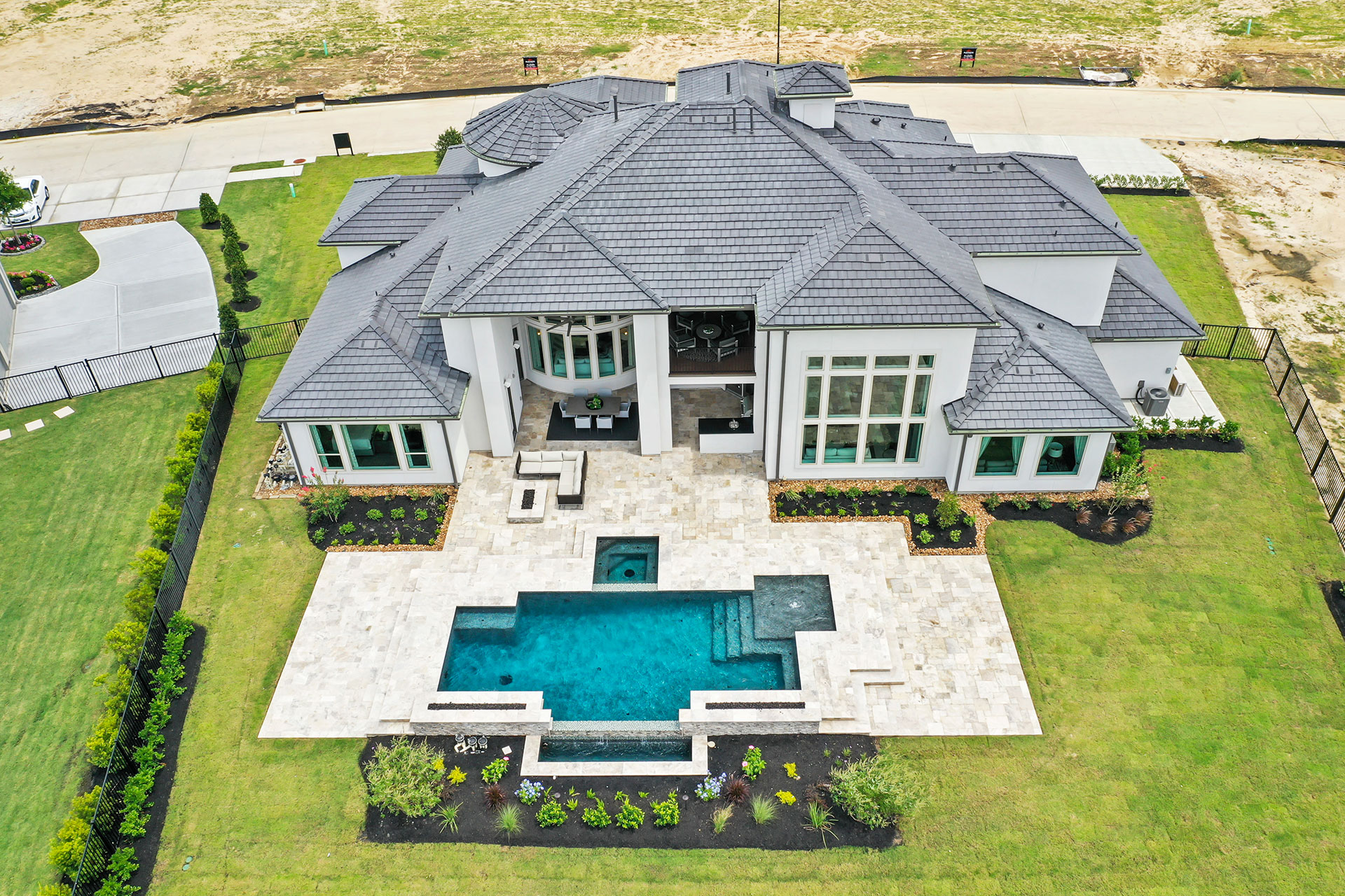 Newmark Model Home Bridgeland Maddox Custom Pools & Landscaping