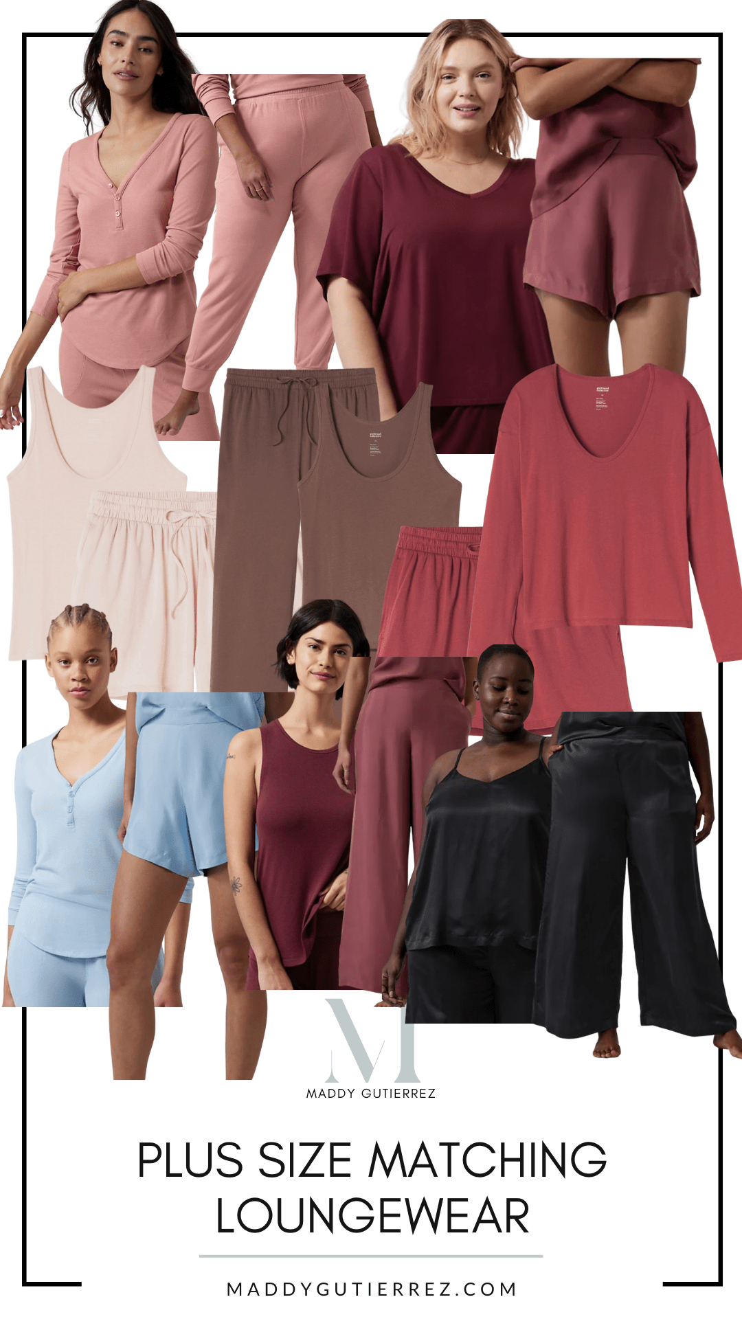 Plus Size Matching Loungewear and Workout Sets