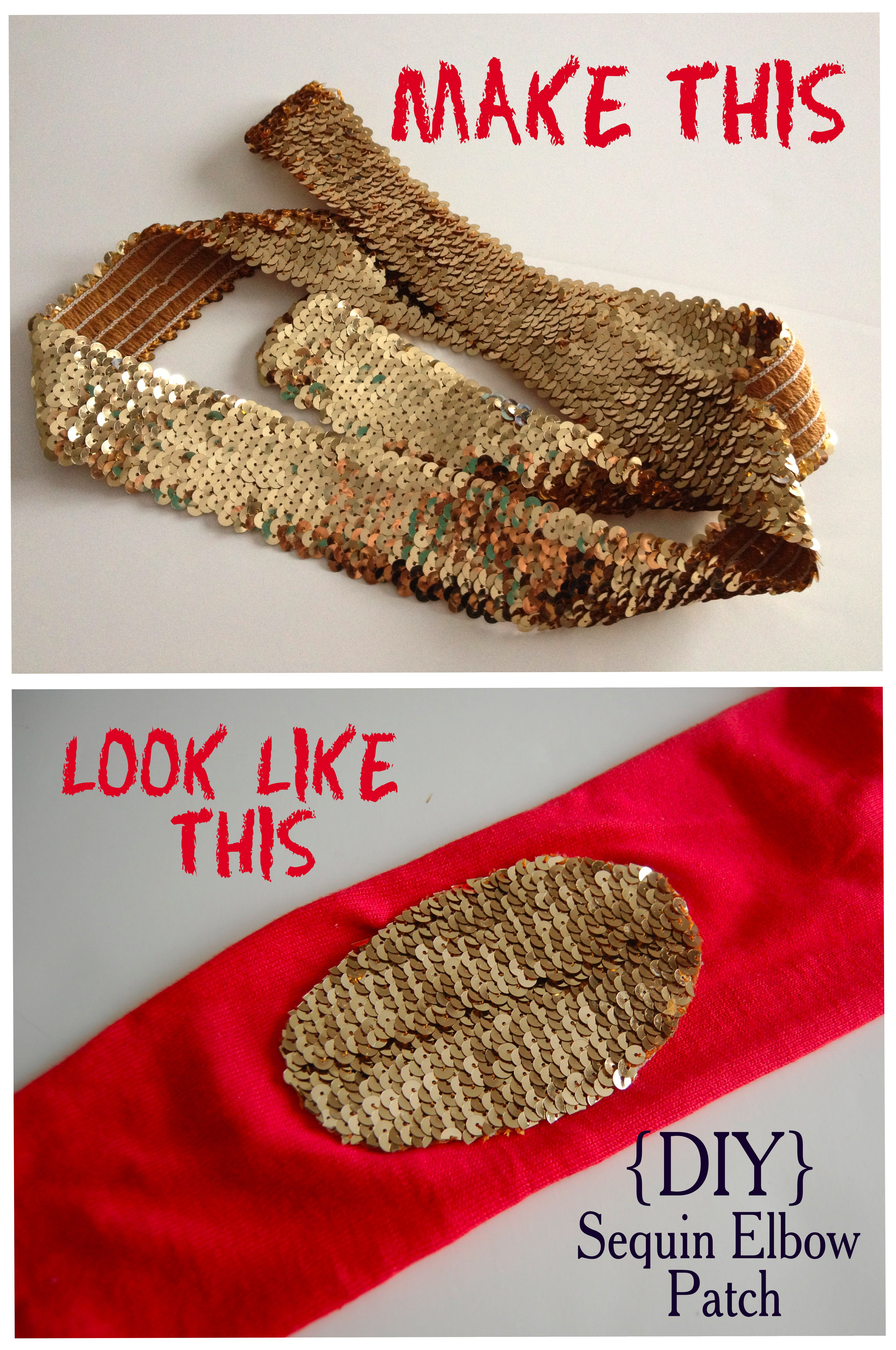 {DIY} Sequin Elbow Patch