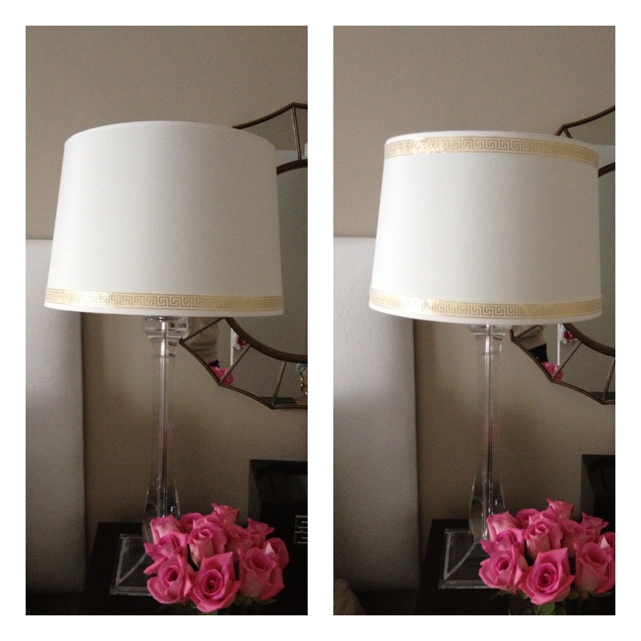 {DIY} Lampshade Ribbon Trim