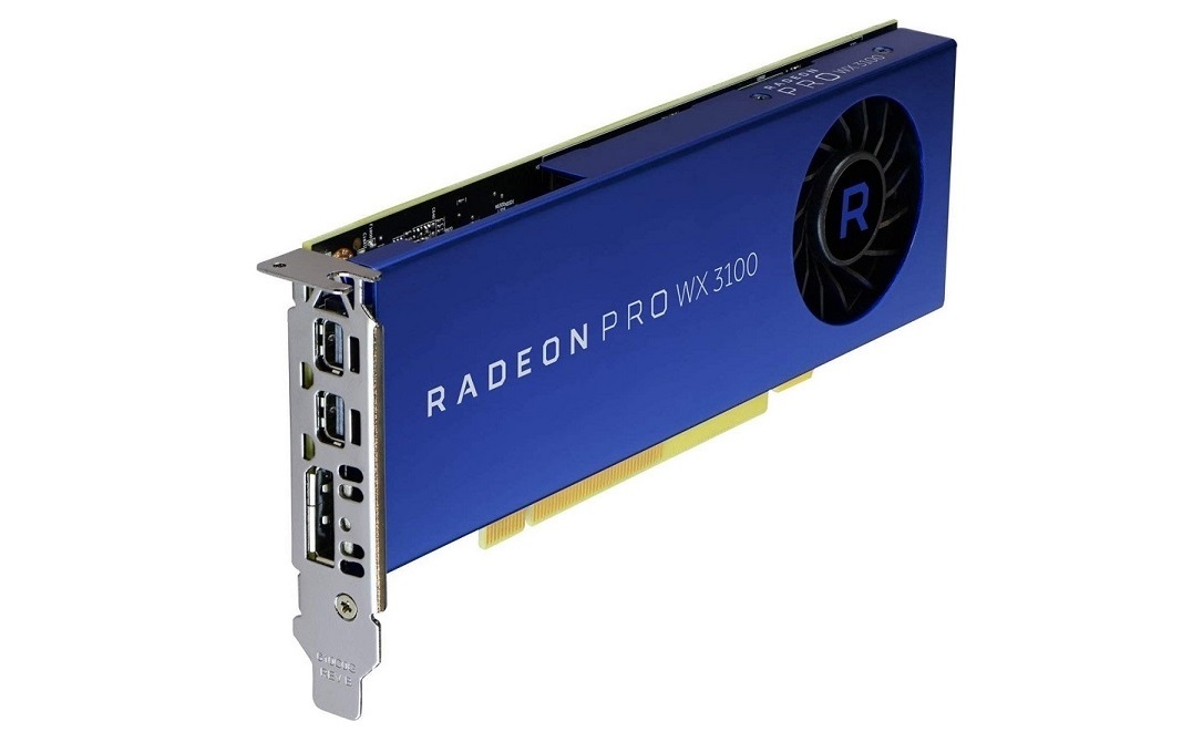 4GB AMD Radeon Pro Wx 3100 DisplayPort 2x Mini DisplayPort
