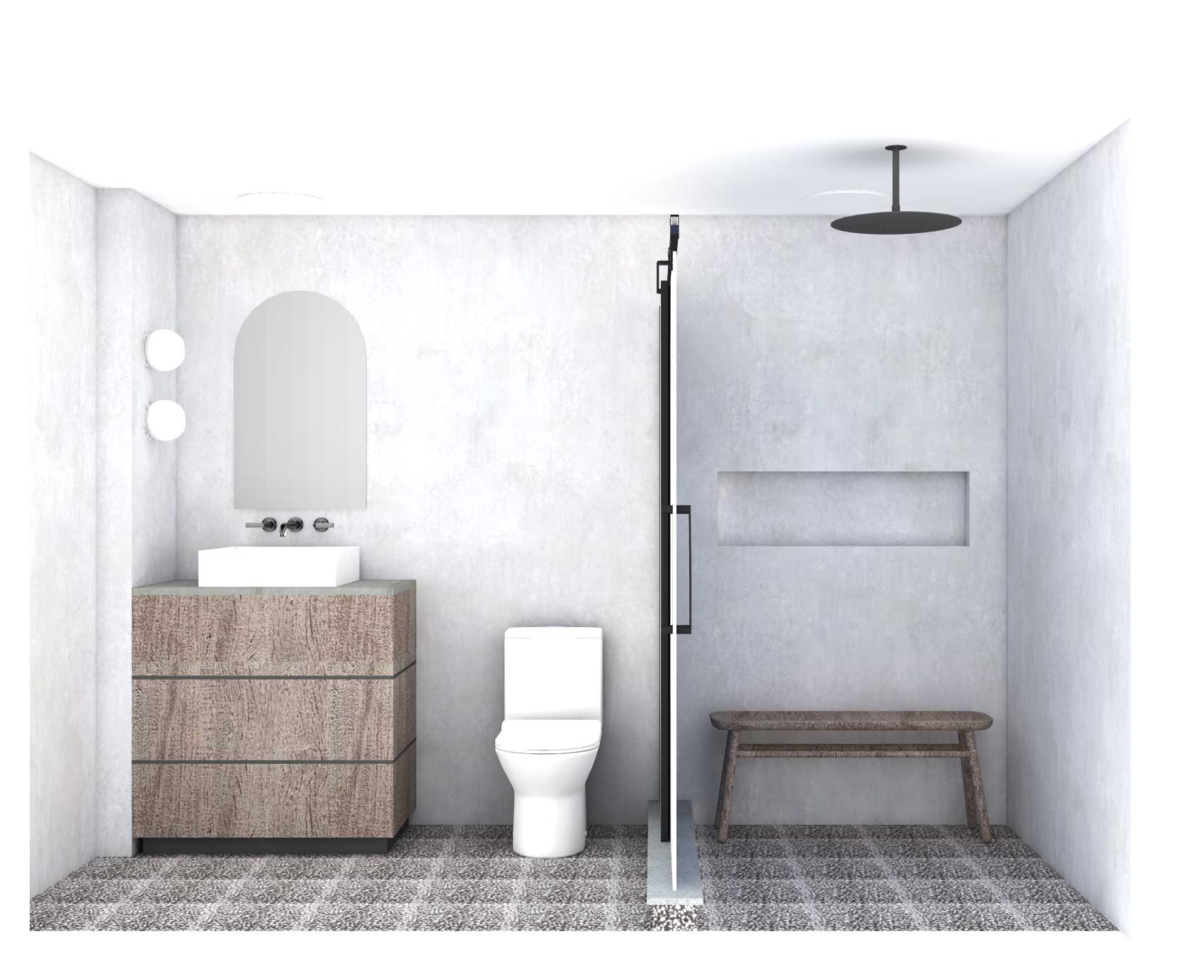 Tadelakt Shower Made by Patchi