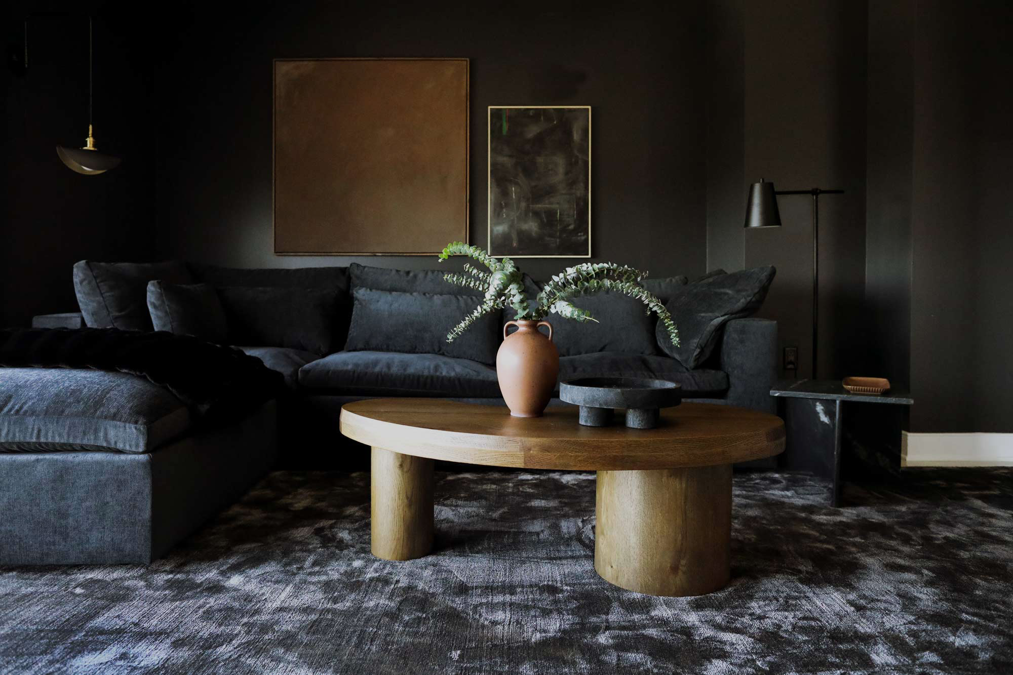 Designing a Moody Media Room Made by Patchi