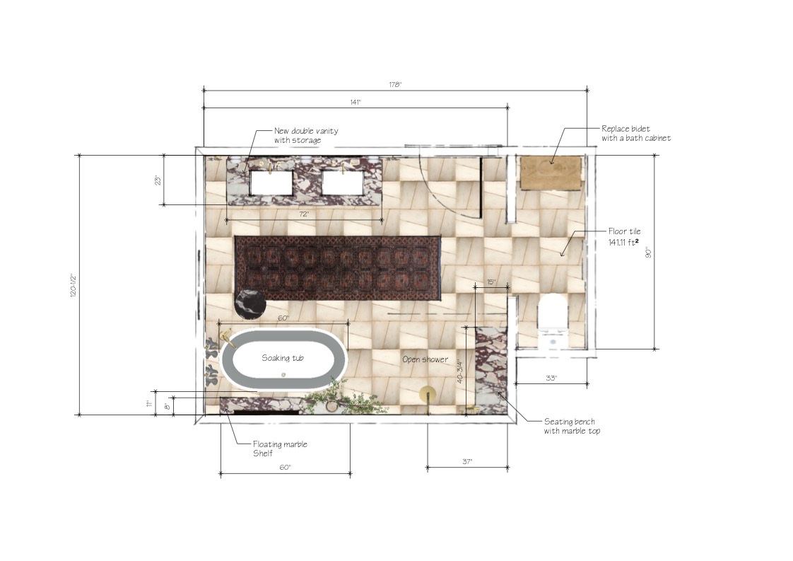 Gilman Bathroom Project Made by Patchi