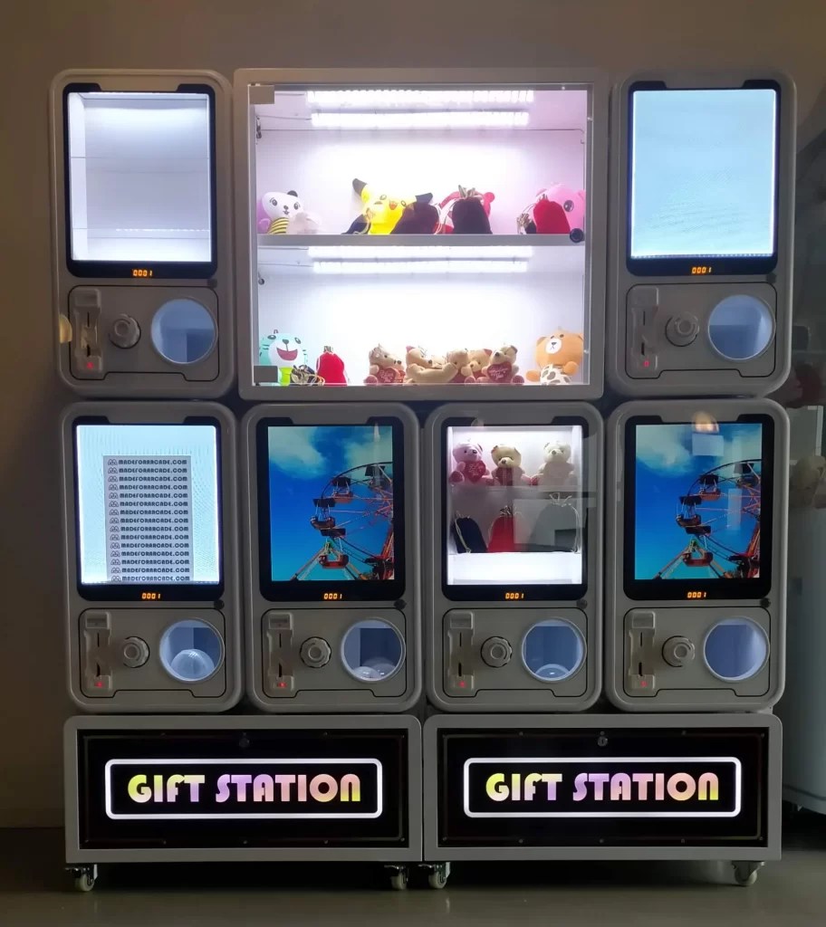 full size gasha pon dispenser wall with 9 modules turnkey gashagold