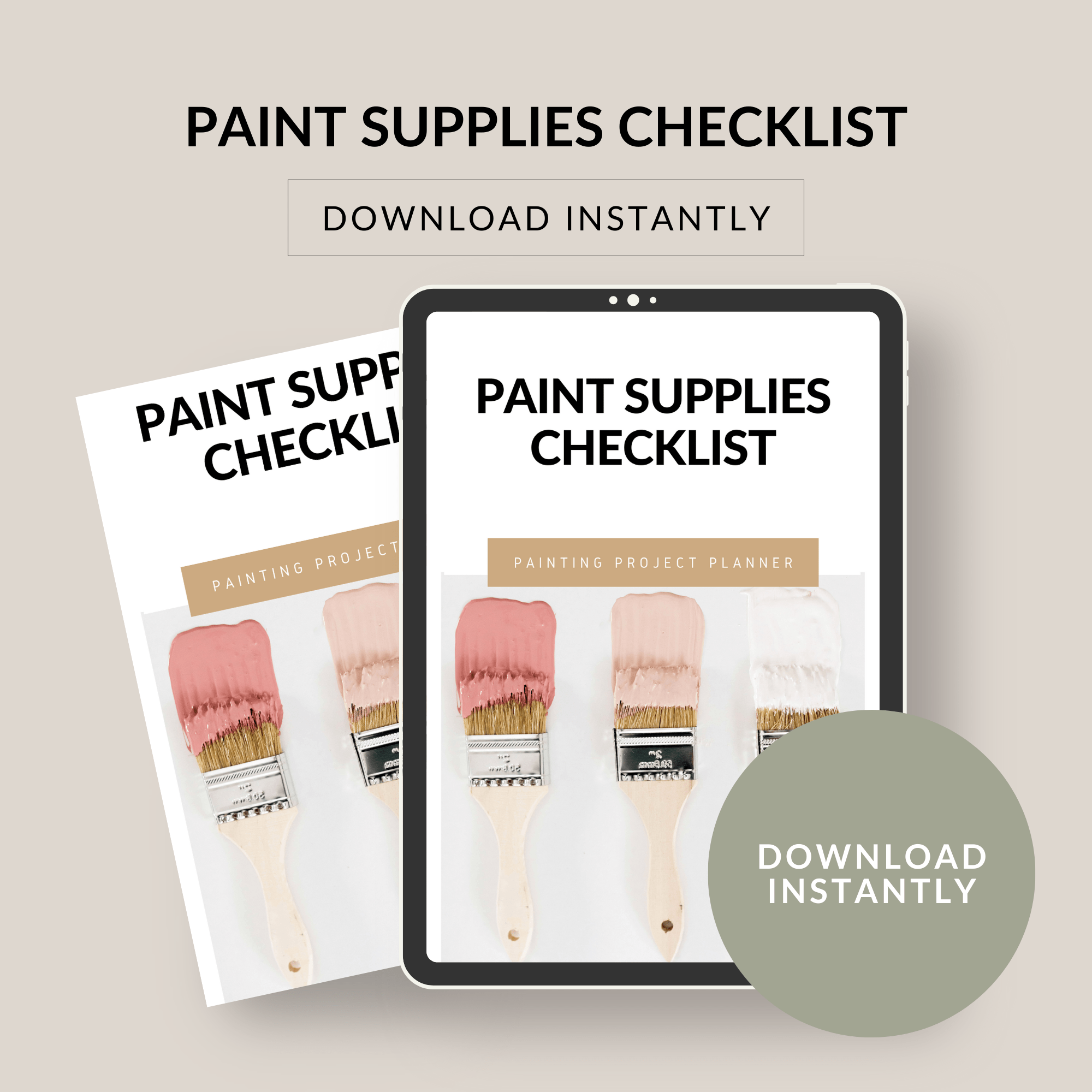 Paint Supplies Checklist MADE FOR MOVING