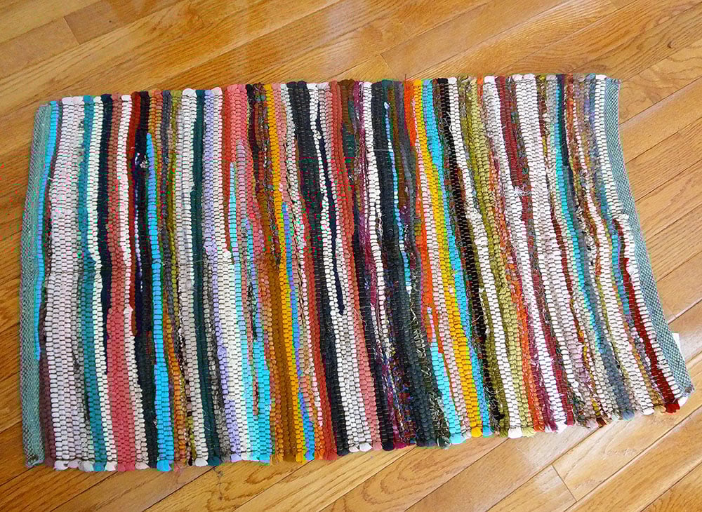 Recycled Fabric Rug Stool • Made in a Day