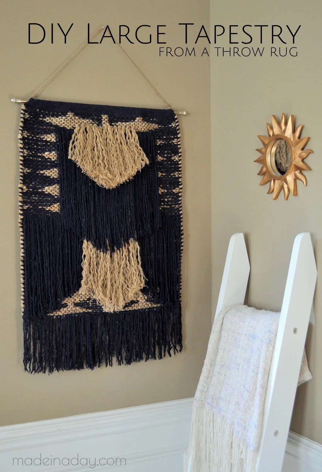 How To Make A DIY Large Tapestry No Weave