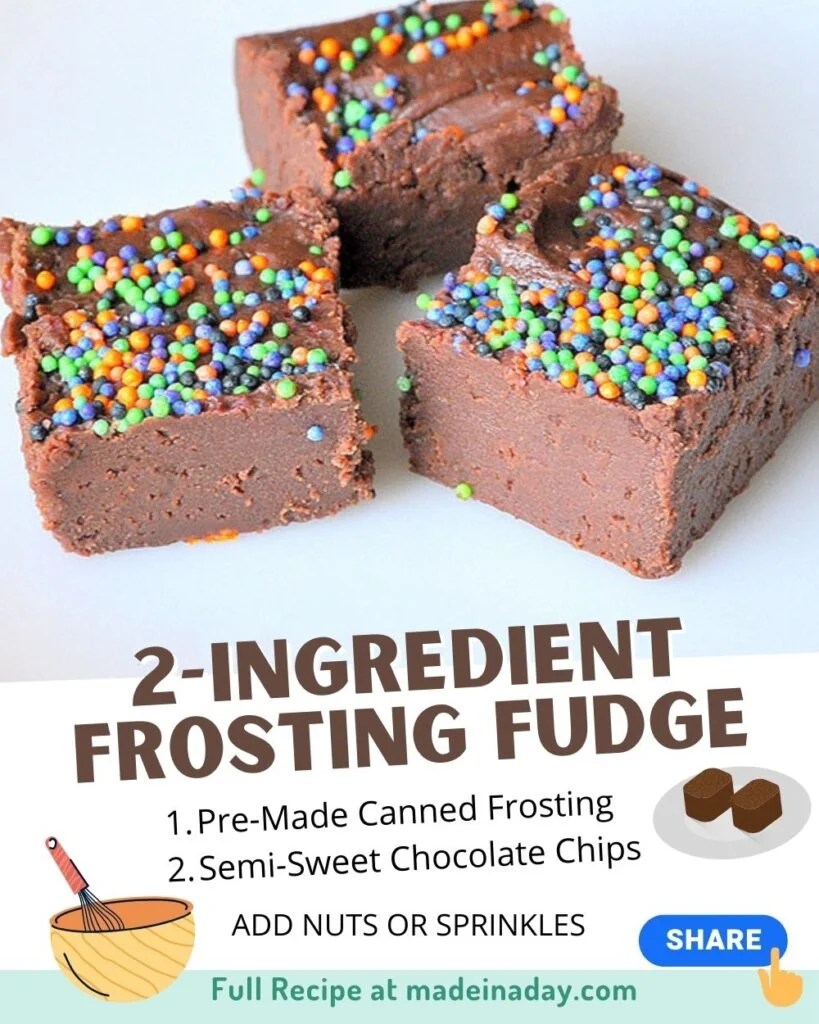 Foolproof 2 Ingredient Can Frosting Fudge Made In A Day