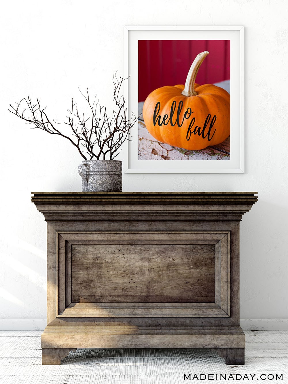 Trendy Fall Pumpkin Wall Art Printables