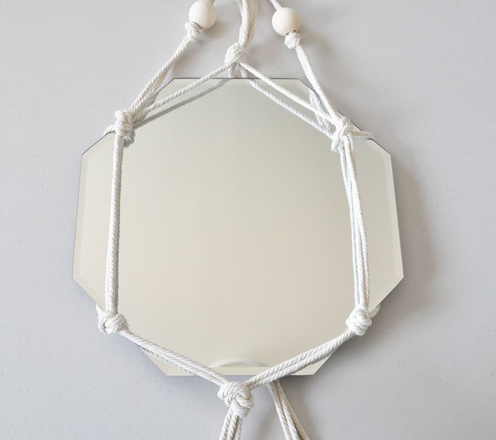 Trendy DIY Bohemian Macrame Mirror Wall Hanging
