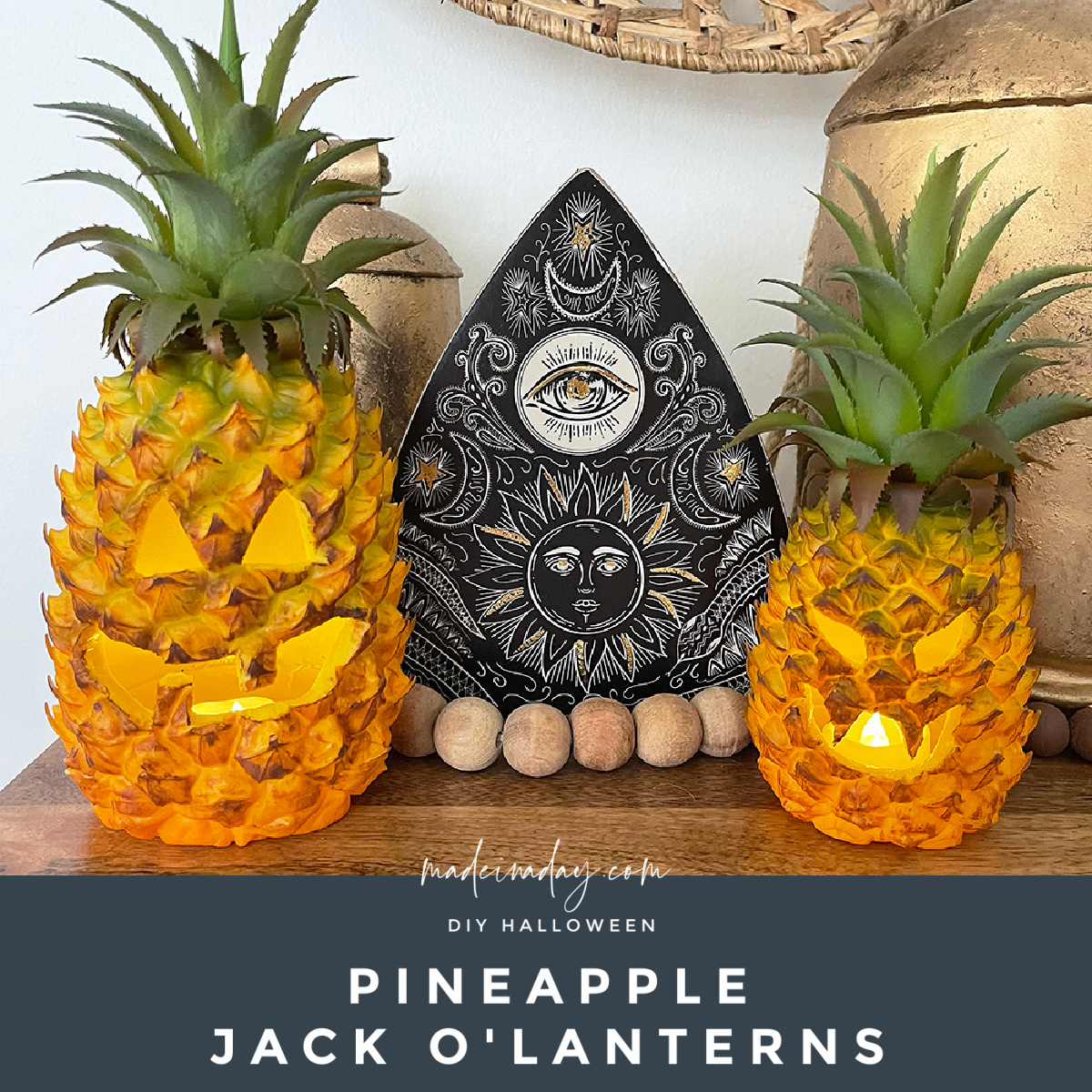 DIY Pineapple Jack O'Lanterns Made In A Day