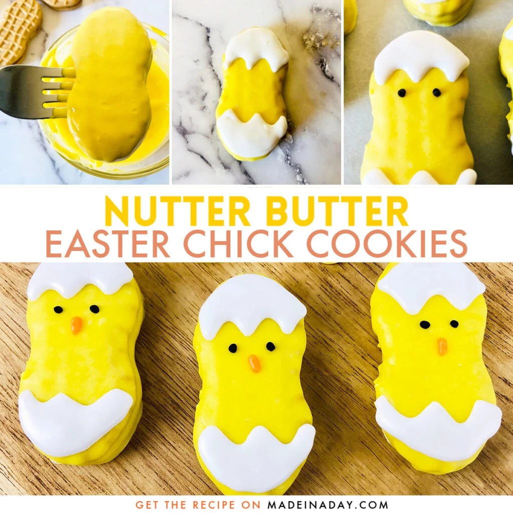 Baby Chick Nutter Butter Easter Cookies Made In A Day
