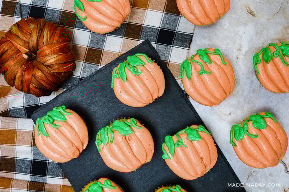 Sweet Fall Pumpkin Cupcakes Recipe Made In A Day