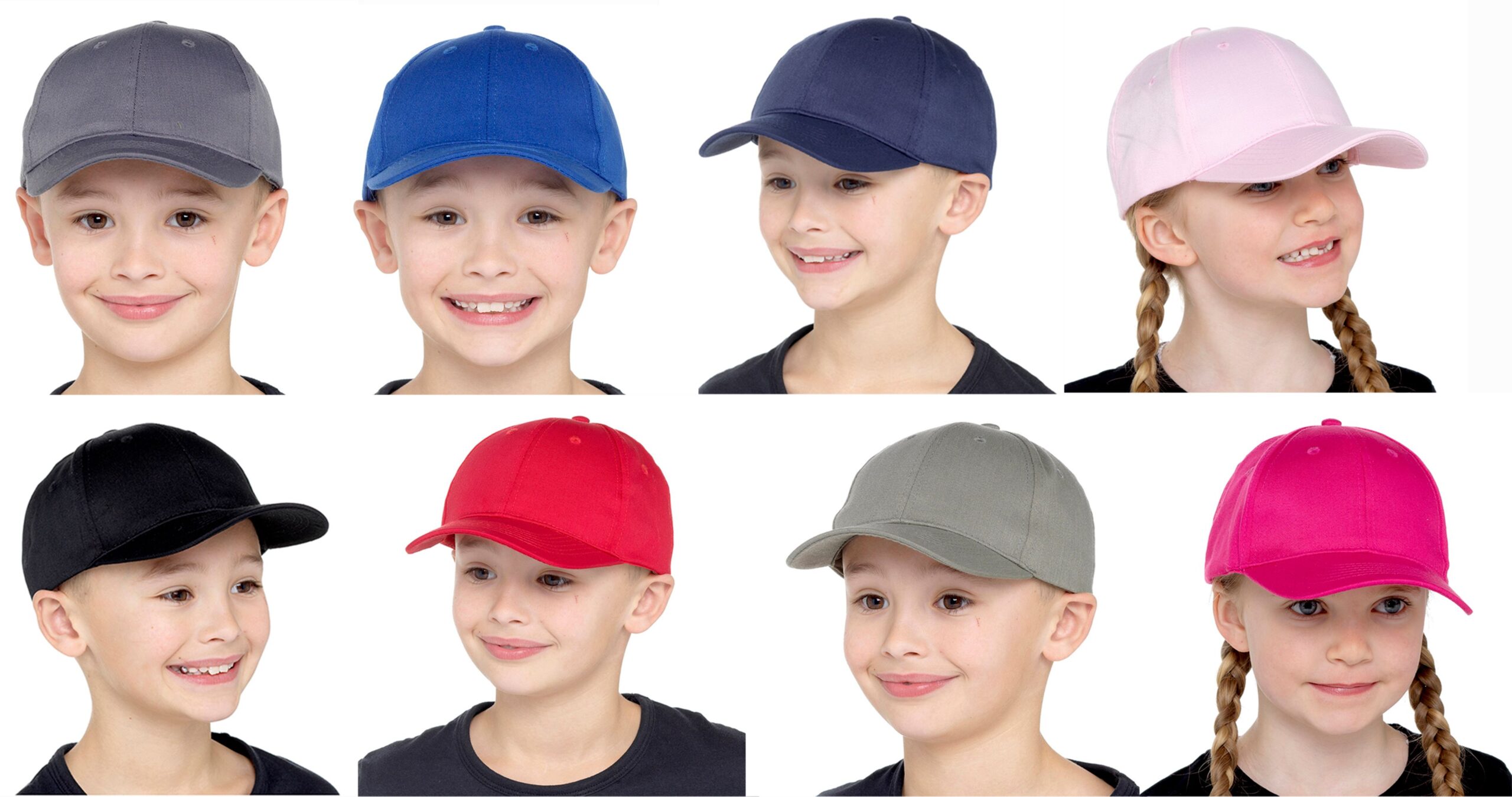 Kids Plain Baseball Caps by Bertie & Bo Made in Marketplace