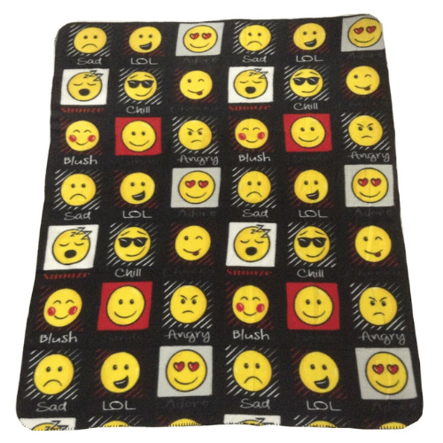 Emoji Fleece Blanket Made in Marketplace