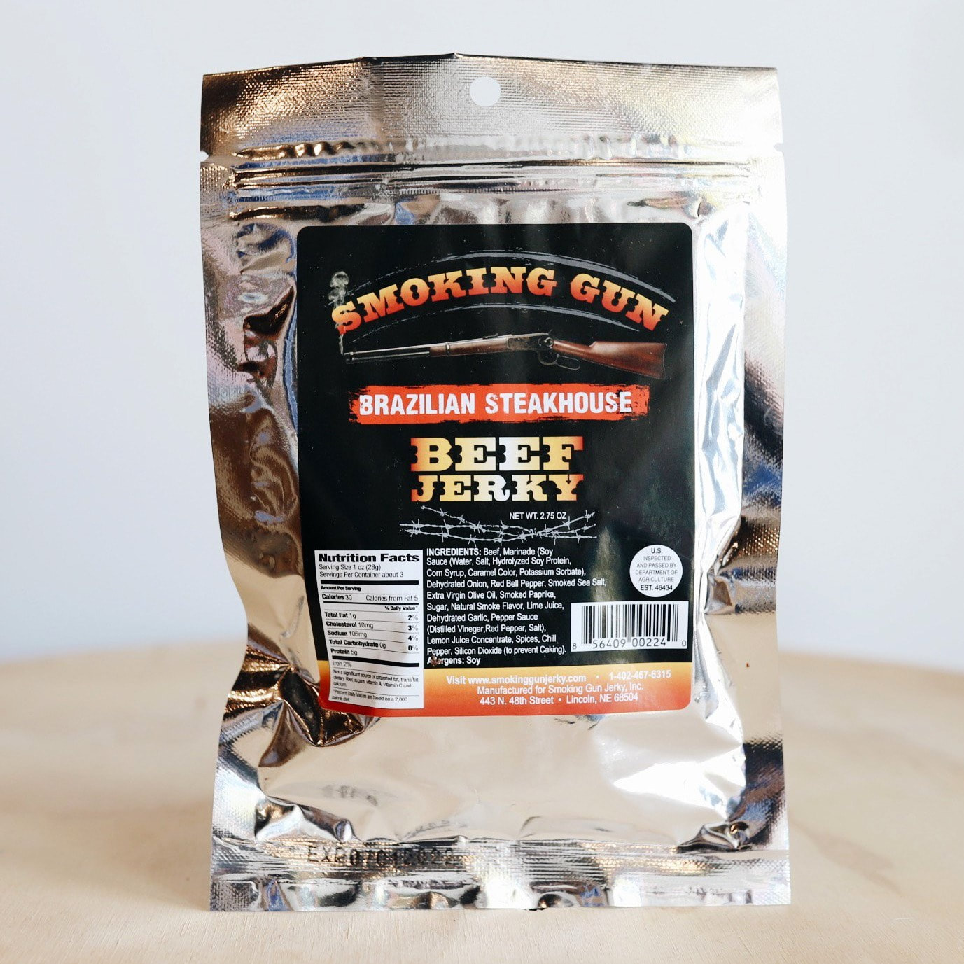 Smoking Gun Brazilian Steakhouse Jerky Made in Omaha
