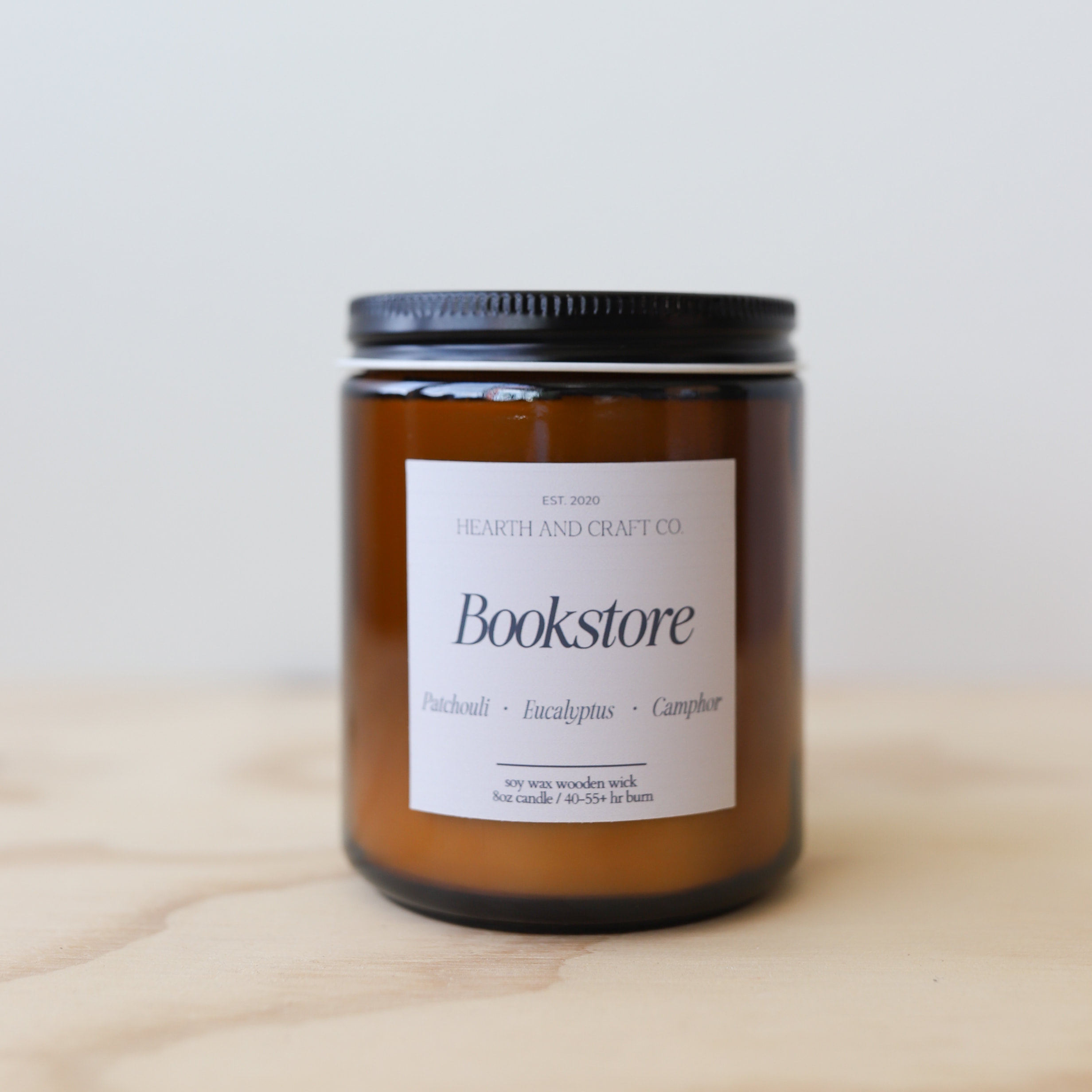 Hearth and Craft Co. 8oz Bookstore Candle Made in Omaha