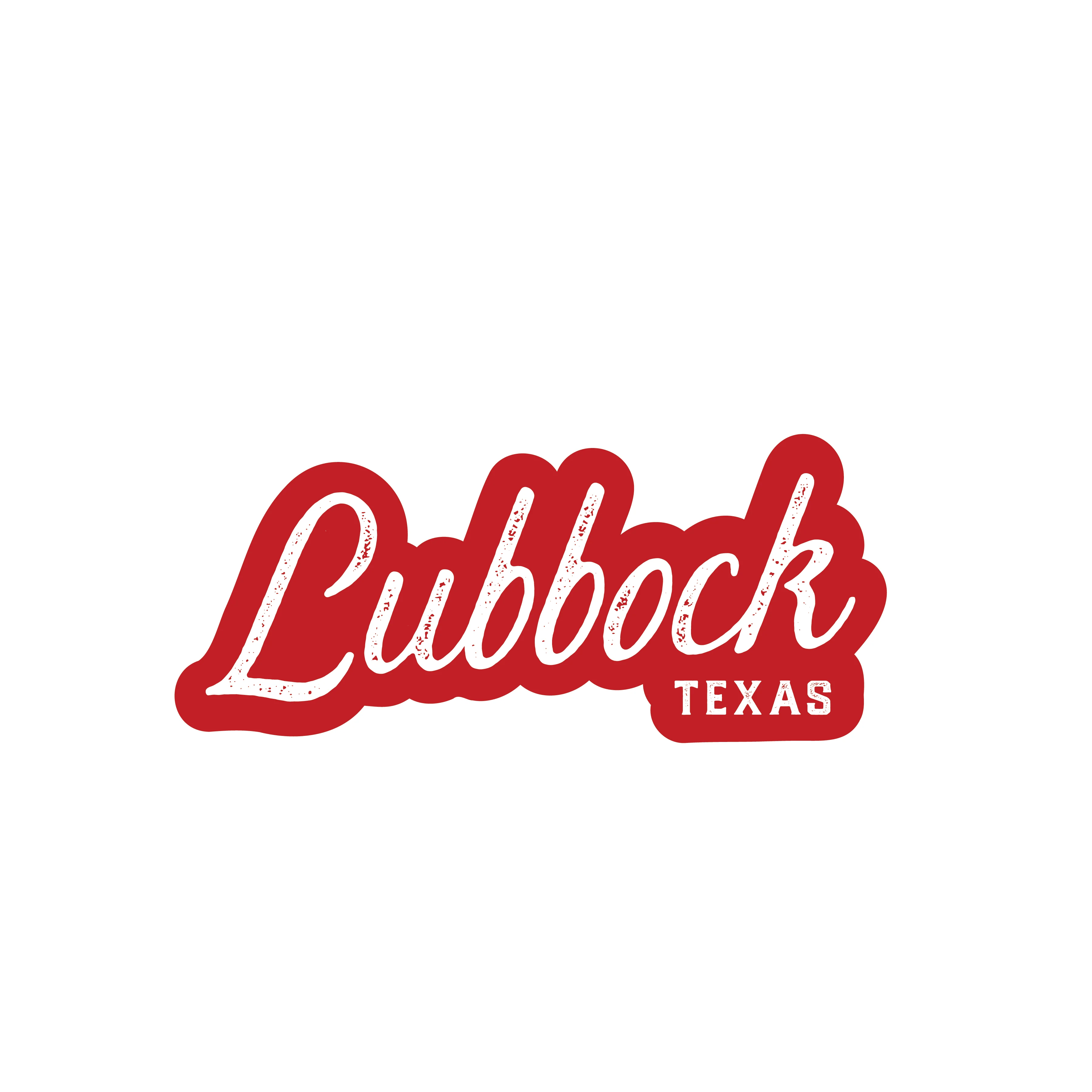 Lubbock Texas Decal Script Made in Texas Co.