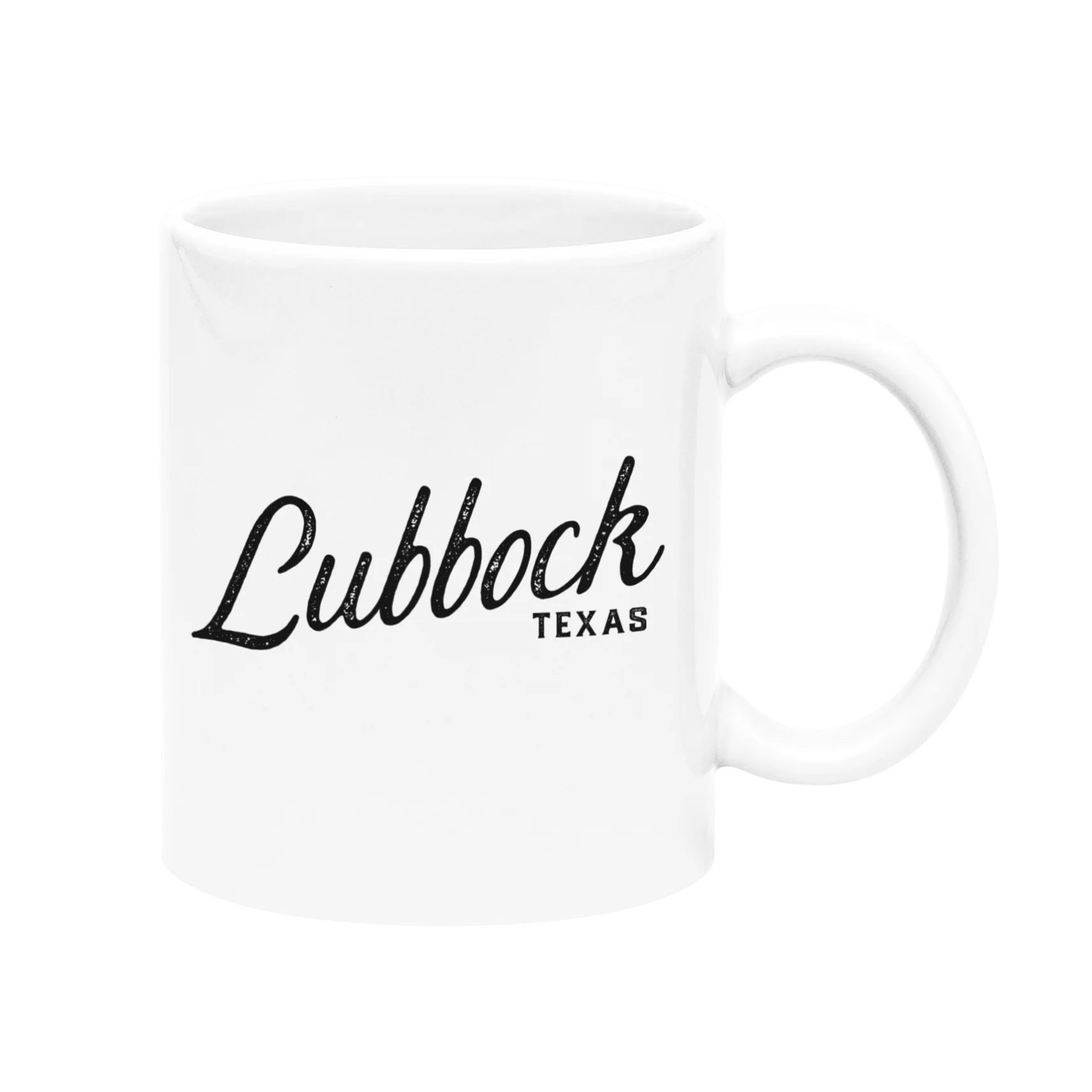 Lubbock Texas Mug Script Made in Texas Co.