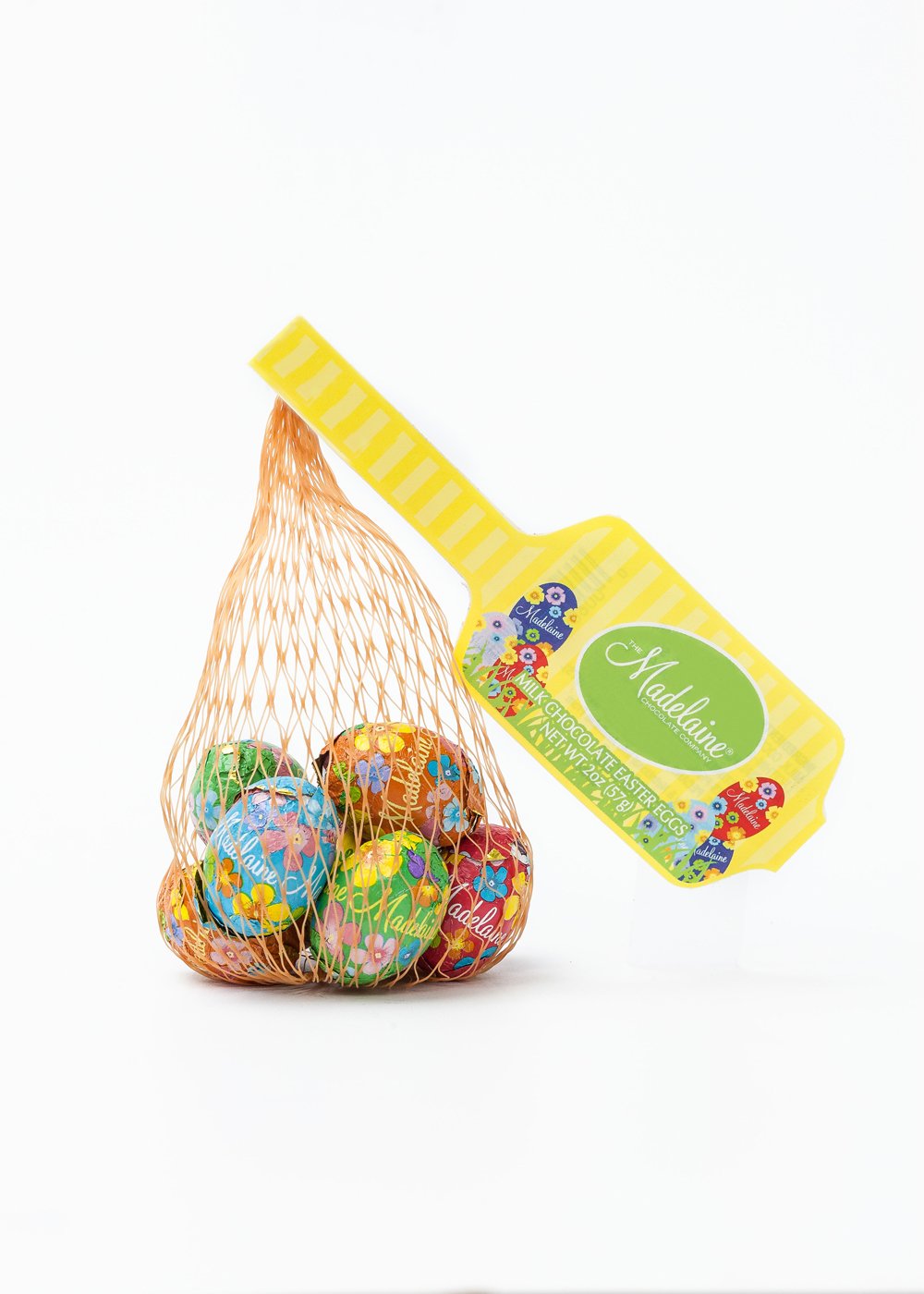 2 oz. EASTER EGG MESH BAG Madelaine Chocolate