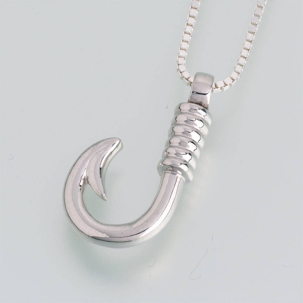 Sterling Silver Fish Hook Pendant Madelyn Pendants Madelyn Pendants