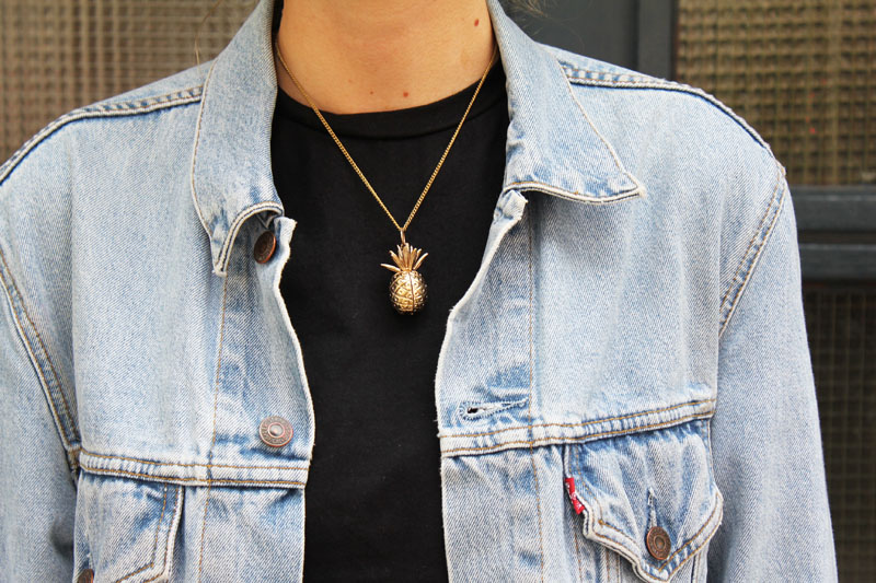 Outfit Ananas Kette & Blümchen