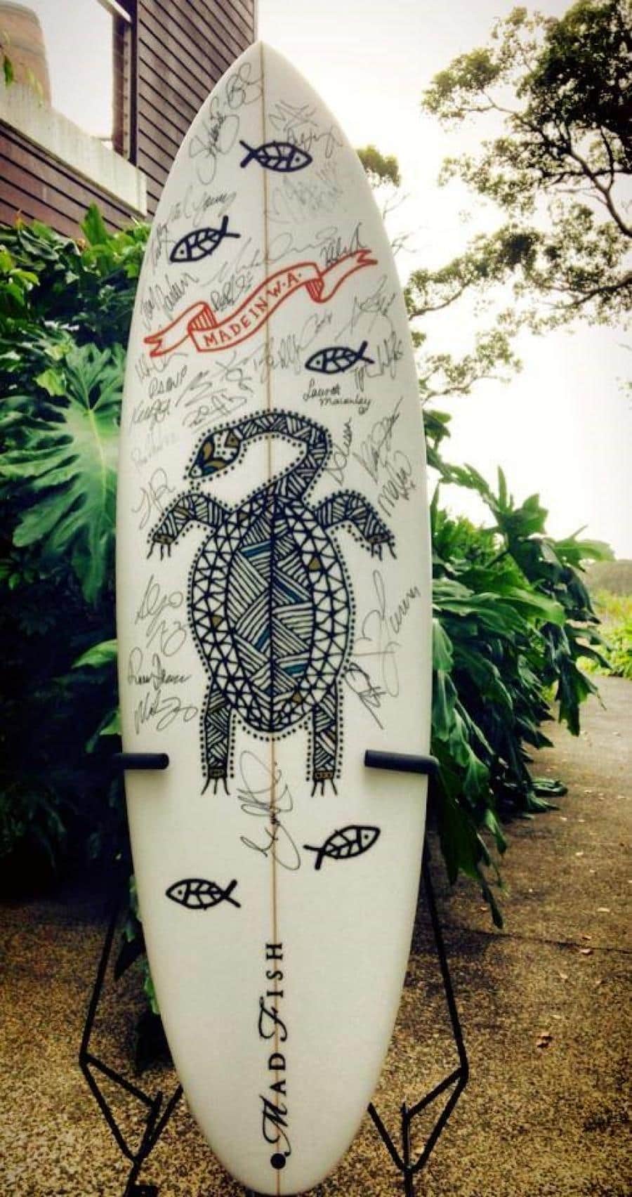 Margaret River Pro signed surfboard in silent auction for surfaid