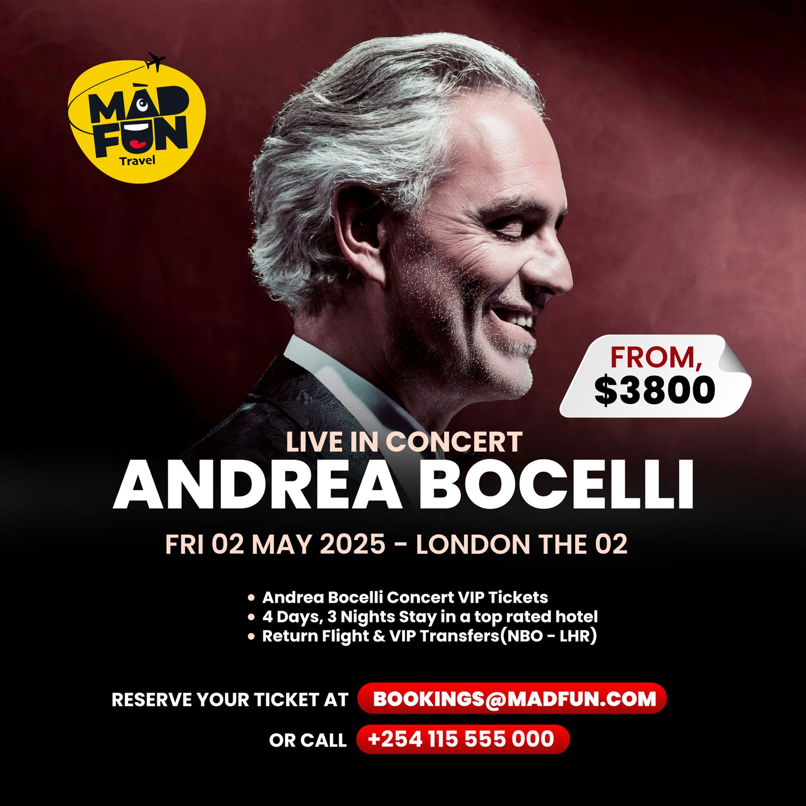 ANDREA BOCELLI LIVE IN CONCERT