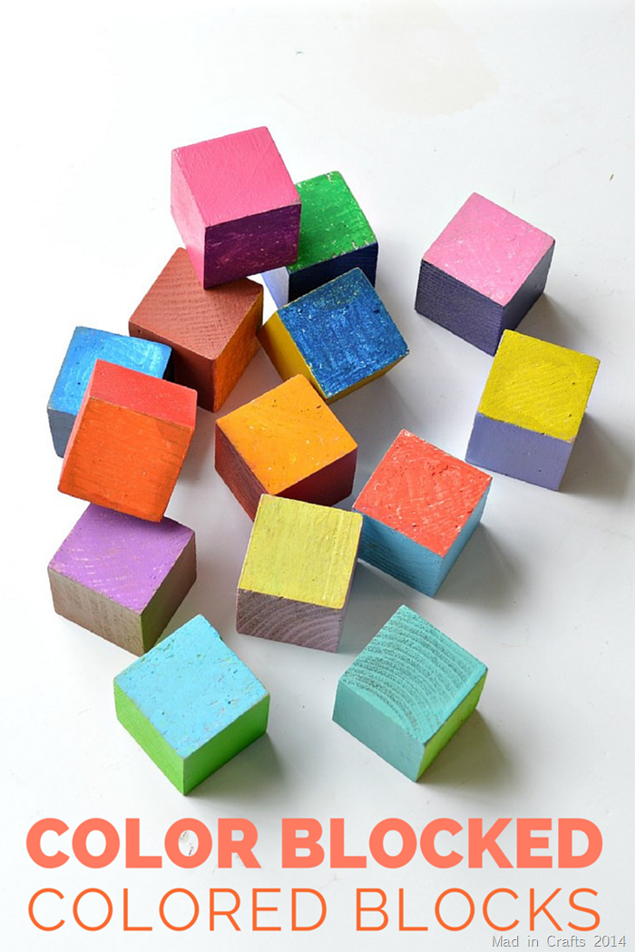 COLOR BLOCKED COLORED BLOCKS Mad in Crafts