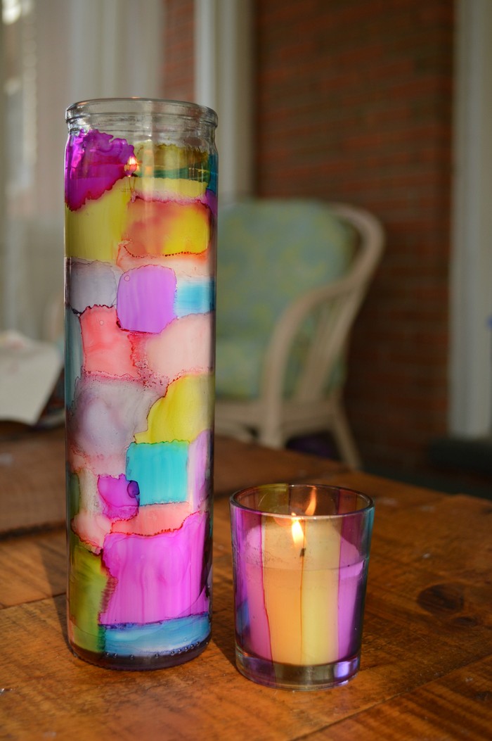 STAINED GLASS CANDLE HOLDERS Easter Mad in Crafts