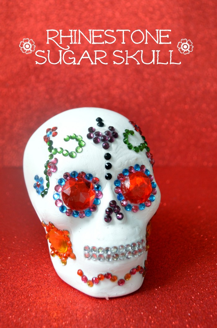 DOLLAR STORE RHINESTONE SUGAR SKULL Mad in Crafts
