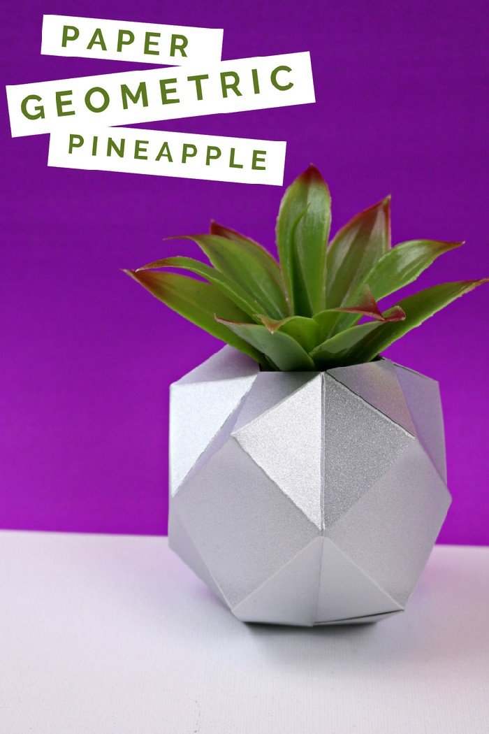 Download Geometric Paper Pineapples With The Cricut Scoring Wheel Home Decor Mad In Crafts