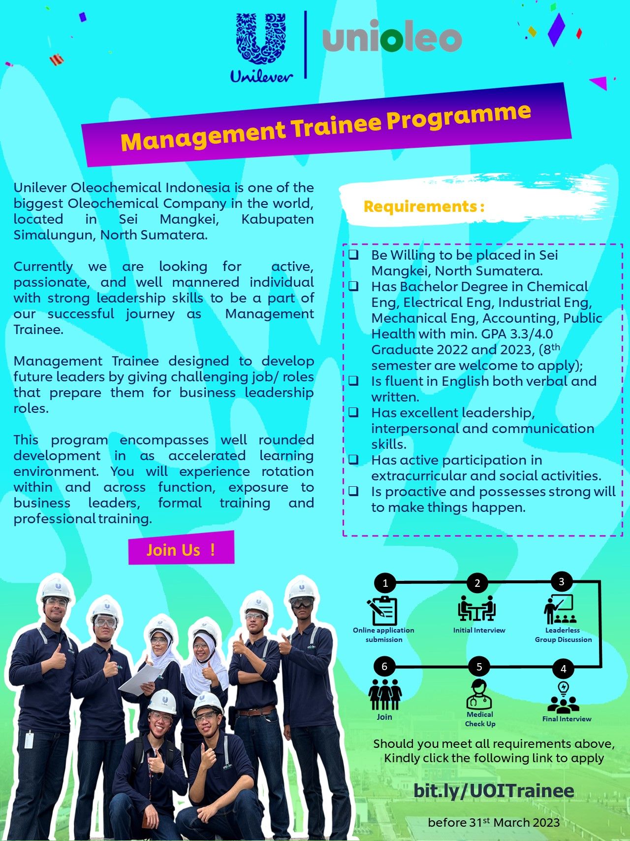 Lowongan Kerja PT Unilever Oleochemical Indonesia