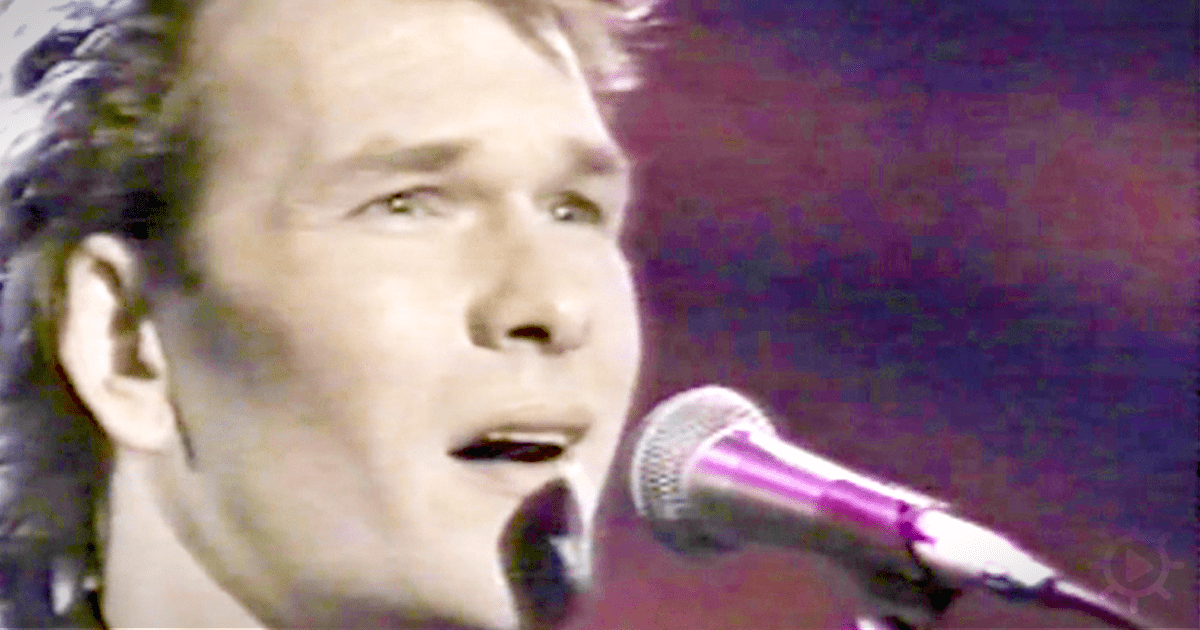 When Patrick Swayze starts to sing, the crowd goes quiet. It'll give