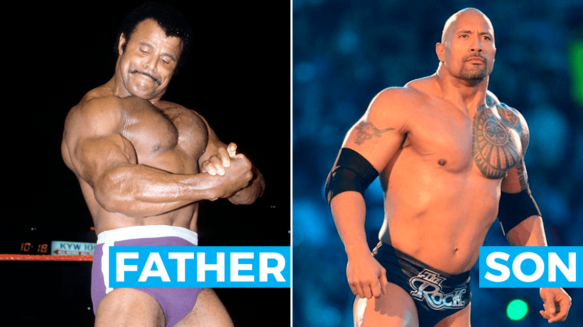 "The Rock" dynasty like grandpa, like father, like son