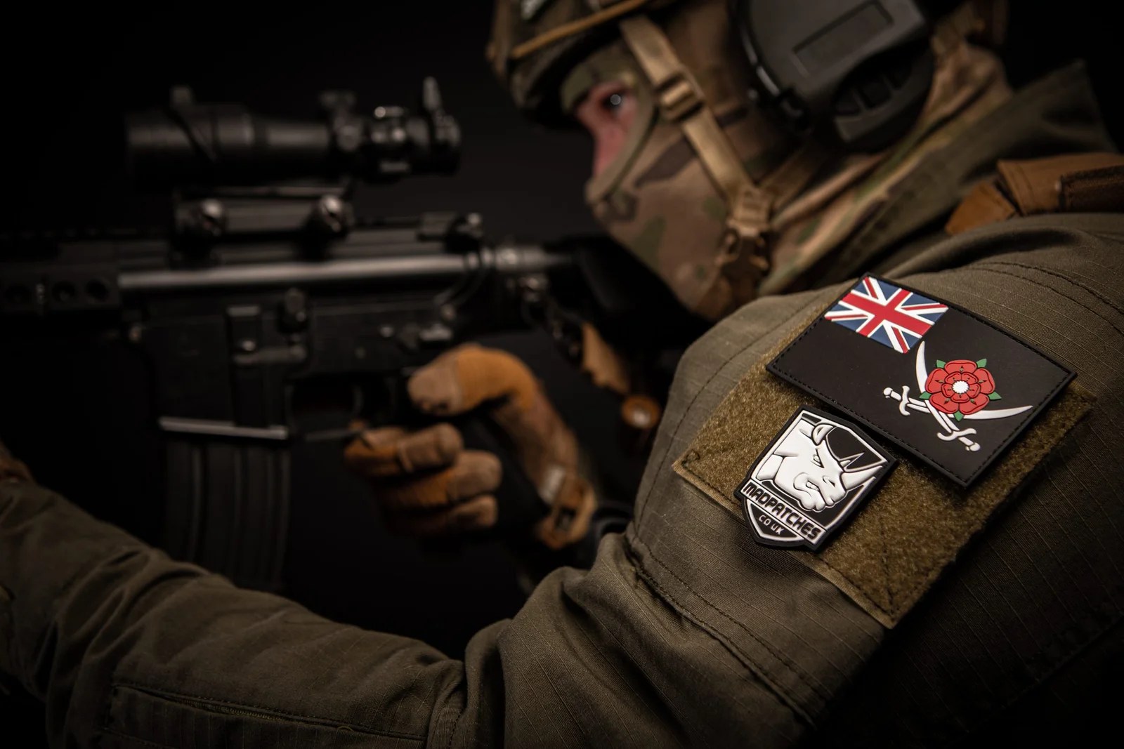 Custom Made 3D Rubber PVC Patches for Airsoft MadPatches.co.uk