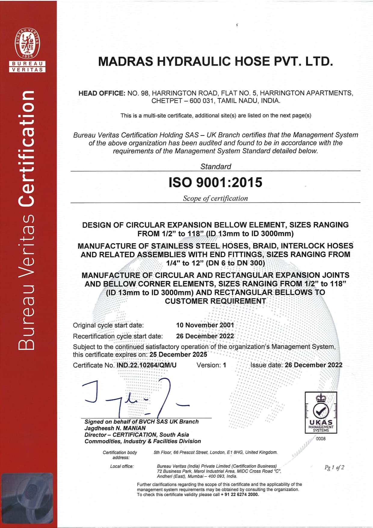 Madras Hydraulic Hose (P) Ltd