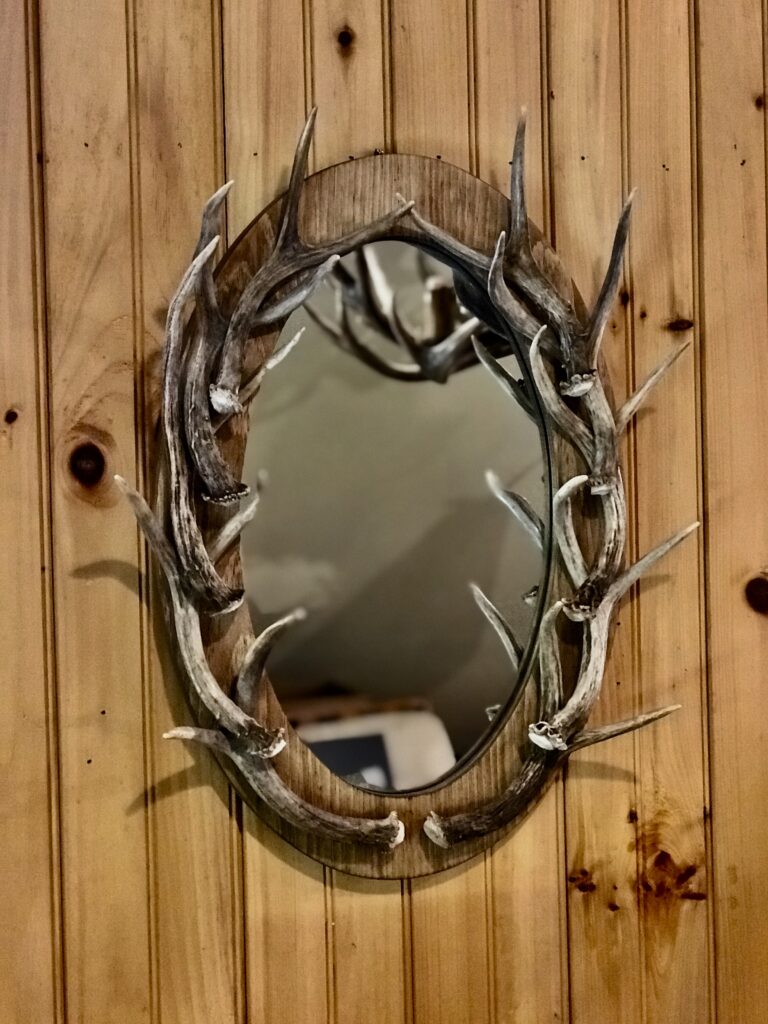 Real Deer Antler Mirror Small Mad River Antler