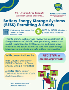 Webinar: Battery Energy Storage Systems Permitting and Safety