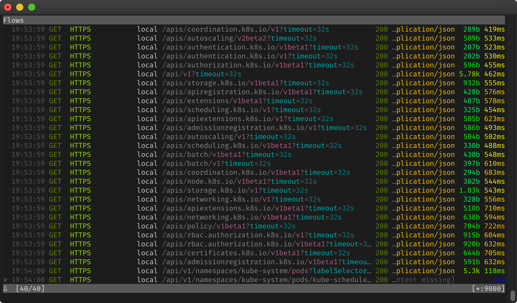 Using mitmproxy to understand what kubectl does under the hood