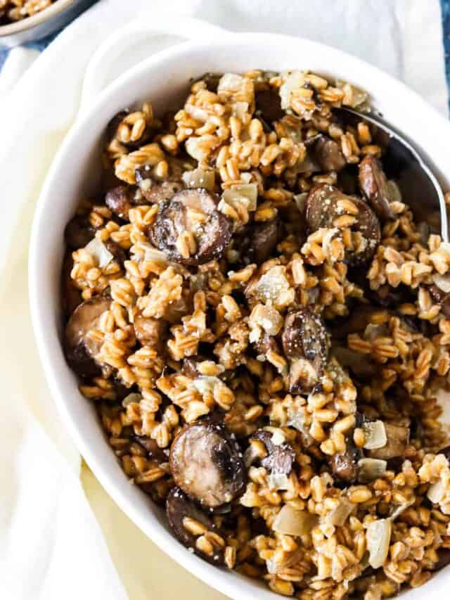 Farro and Mushroom Risotto Mae's Menu