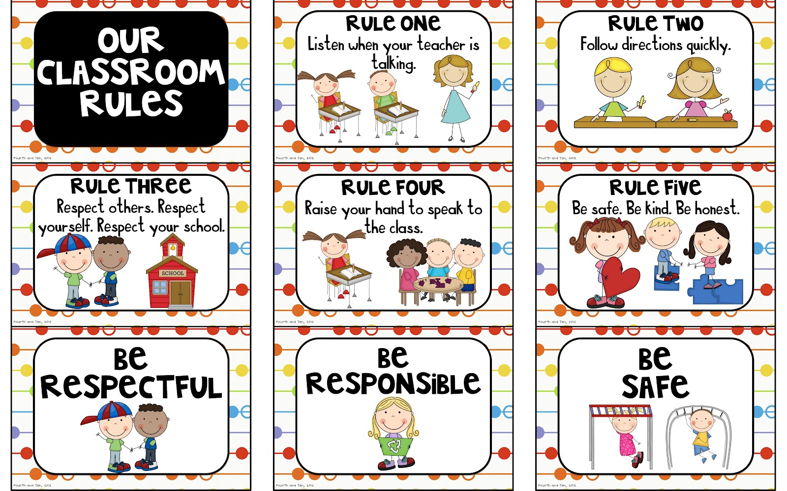 Classroom RULES Normas de clase en Inglés MaestraTrend