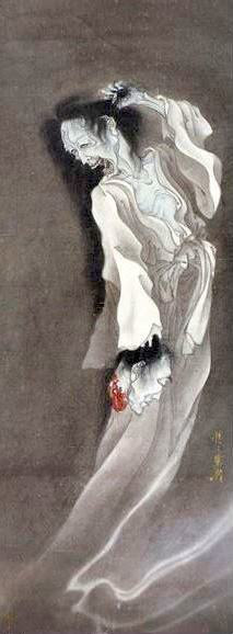 伝）円山応挙の幽霊画 | 菊桜の来迎寺｜能登穴水の古刹 これはほんと怖すぎる…ゾクッとひんやり日本画や浮世絵で描かれた「幽霊画」まとめ | アート 日本画・浮世絵 - Japaaan