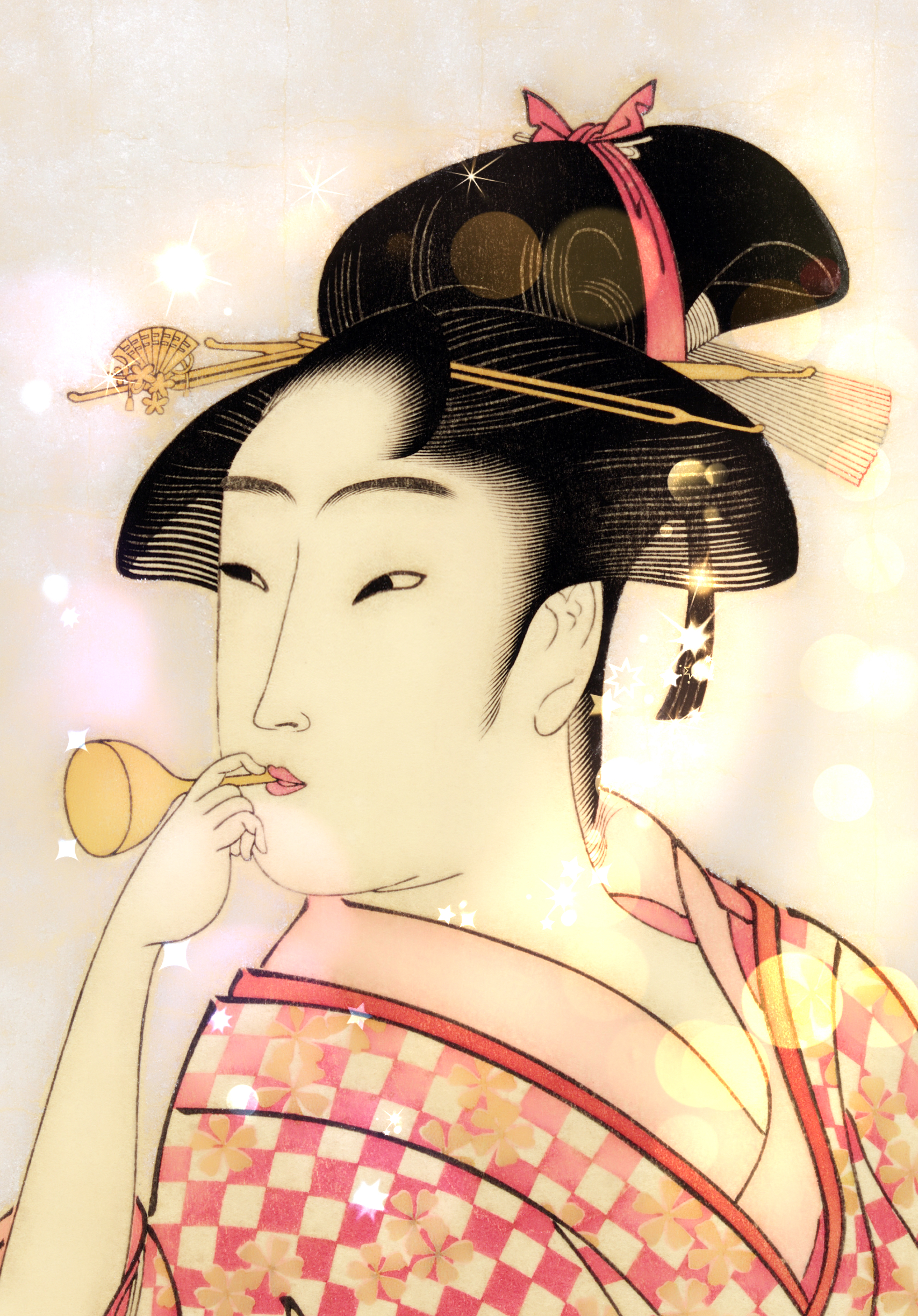 りひこ（絵） On Twitter: "#喜多川歌麿 ポッピンを吹く女（ビードロを吹く娘）を #描いてみた 😊 #Hobonichi #Illustration #ほぼ日手帳 #イラスト #スケッチ Https://T.co/Gnok3Uwkih" / Twitter ポッピンを吹く女」フィルター発動 | - Japaaan
