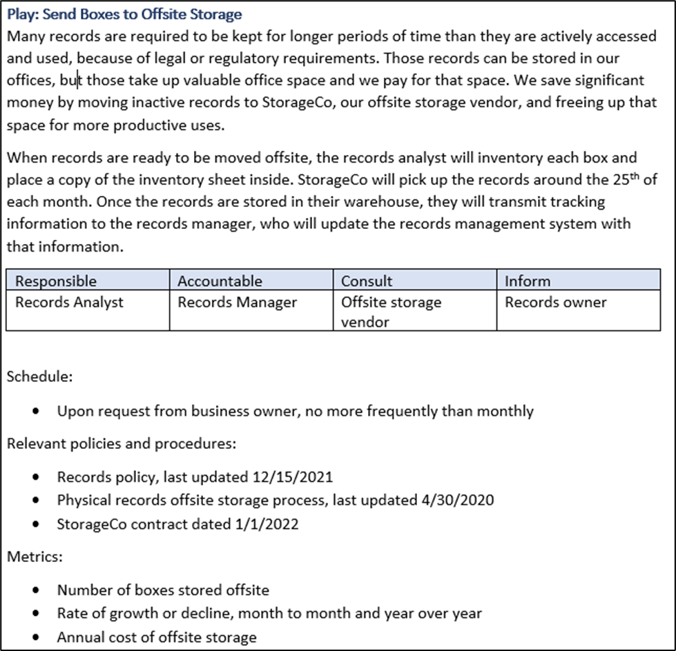 Build and Sustain Your Records Program with a Records Management Playbook ARMA Magazine