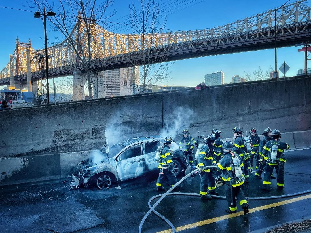 Car Fire on The FDR Drive N.Y. Photographers Today