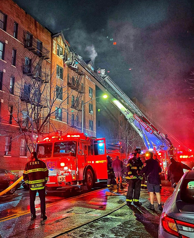 Four Alarm Fire on Post Ave in Inwood, Manhattan N.Y. Photographers Today